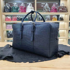 Luxury Croc-Embossed Leather Travel Bag