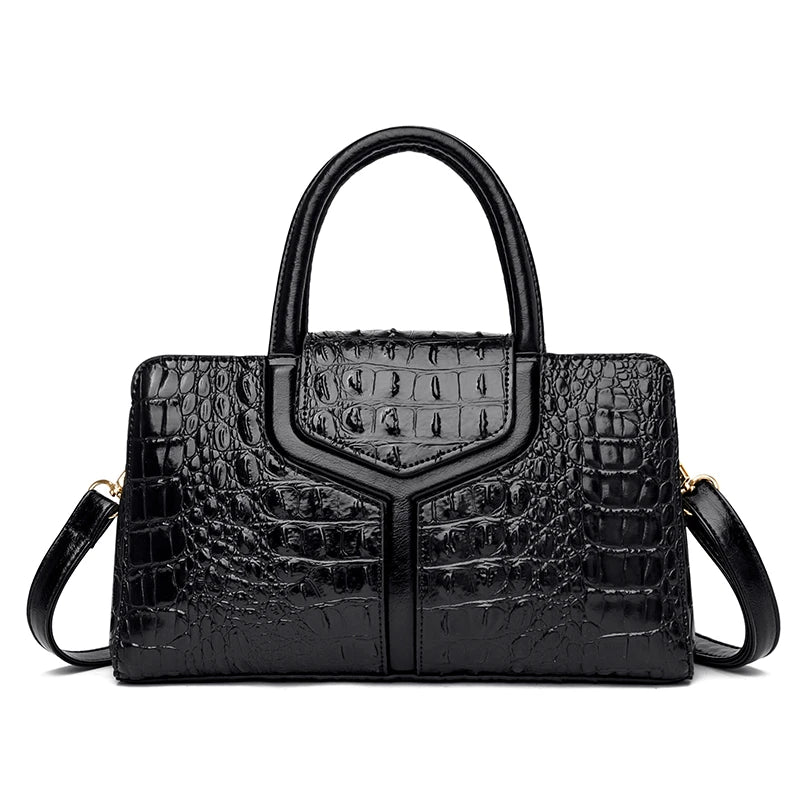 Premium Crocodile Leather Crossbody Bag