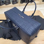 Luxury Croc-Embossed Leather Travel Bag