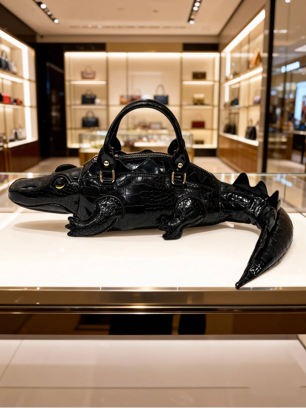 Realistic 3D Crocodile Handbag
