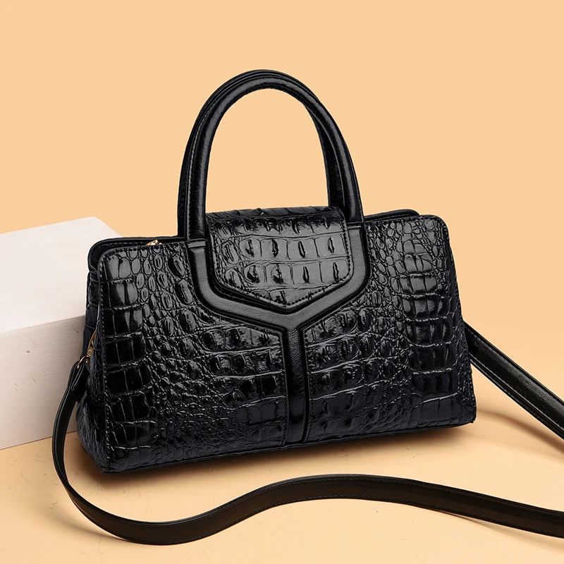 Premium Crocodile Leather Crossbody Bag