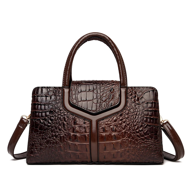 Premium Crocodile Leather Crossbody Bag