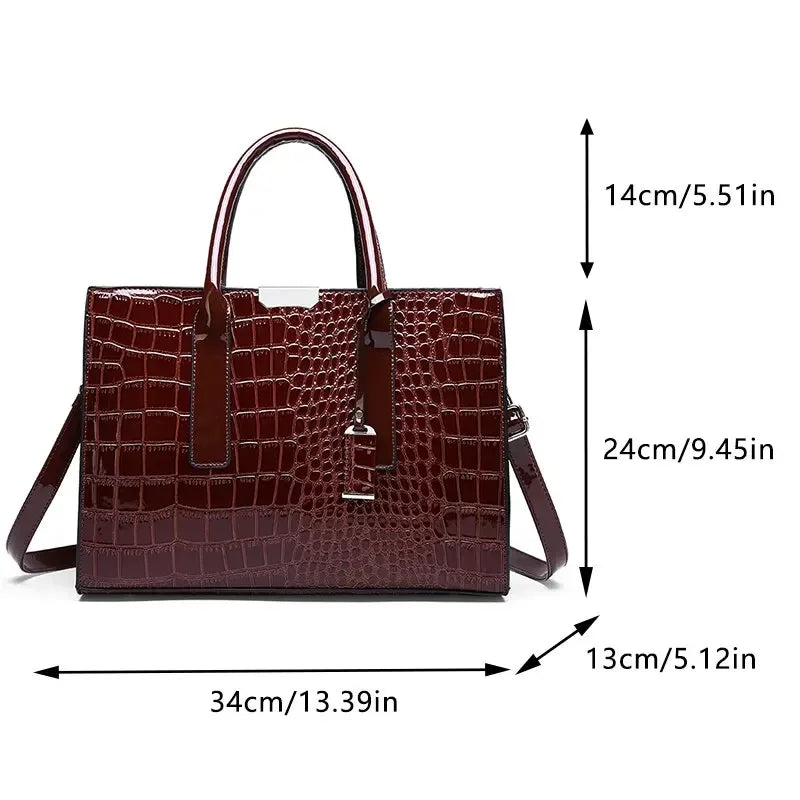 Luxury Crocodile Leather Tote Bag