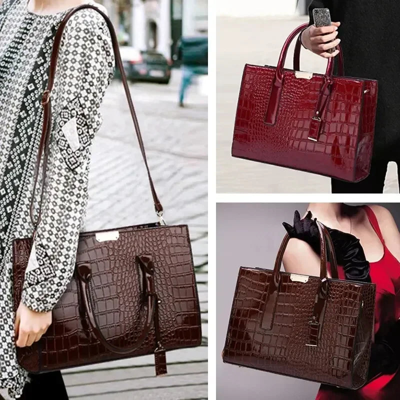 Luxury Crocodile Leather Tote Bag