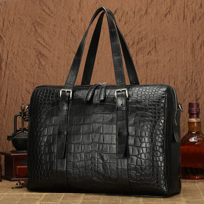 Luka Croc-Embossed Men's Travel Bag