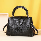 Genuine Leather Crocodile Crossbody Bag