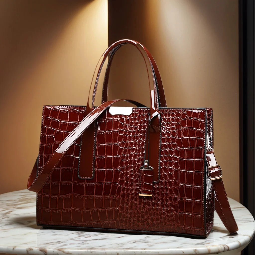 Luxury Crocodile Leather Tote Bag