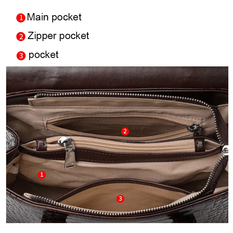 Luxury Crocodile Leather Tote Bag