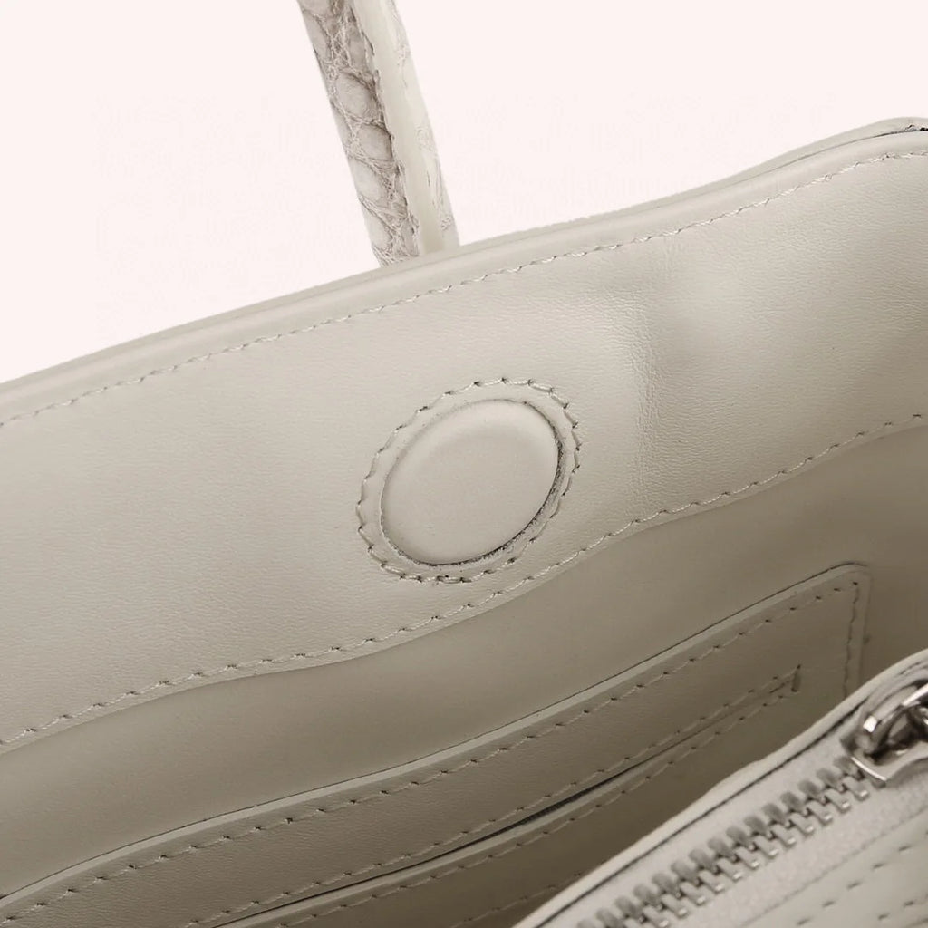 Luxury Croc-Embossed Leather Tote Bag