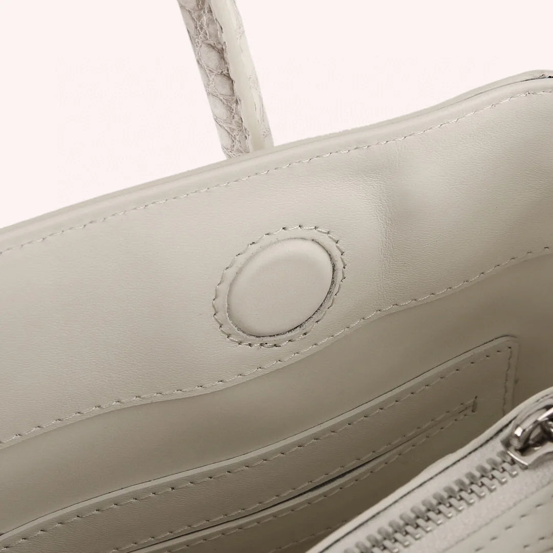 Luxury Croc-Embossed Leather Tote Bag