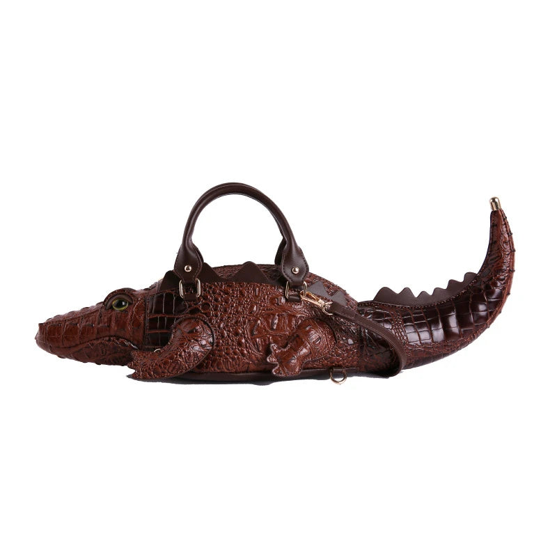 3D Crocodile Embossed Handbag