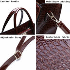 Luxury Crocodile Leather Tote Bag