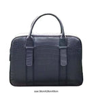 Men's Croc-Embossed Leather Handbag