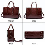Luxury Crocodile Leather Tote Bag