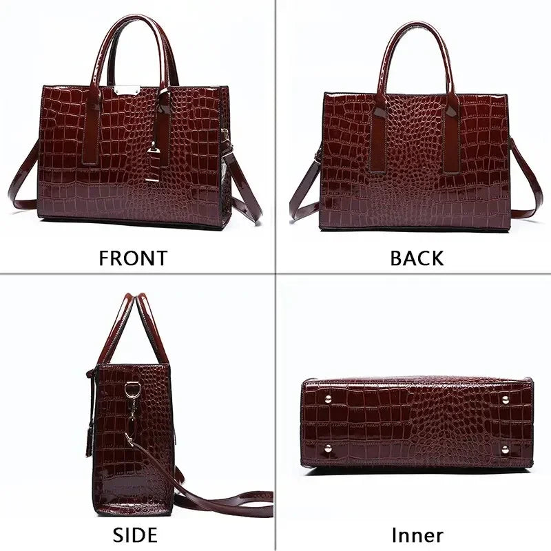 Luxury Crocodile Leather Tote Bag