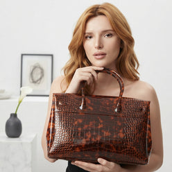 Transparent Crocodile Leather Jelly Tote - editorial-used-by