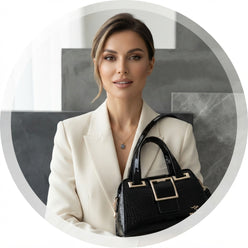 Luxury Crocodile Leather Crossbody Bag - editorial-used-by
