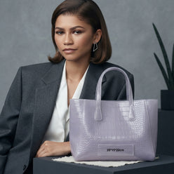 Transparent Crocodile Leather Jelly Tote - editorial-used-by