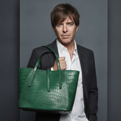 Matte Green Crocodile Leather Tote - editorial-used-by