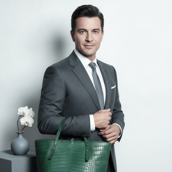 Matte Green Crocodile Leather Tote - editorial-used-by